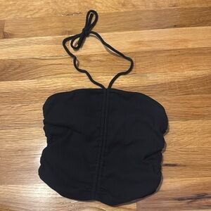 cropped black tube top
